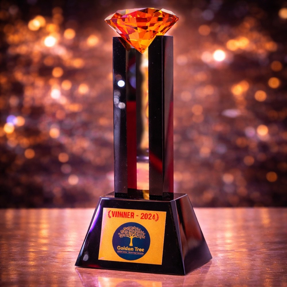 Golden Tree Awards crystal trophy for Leadership Awards honourees