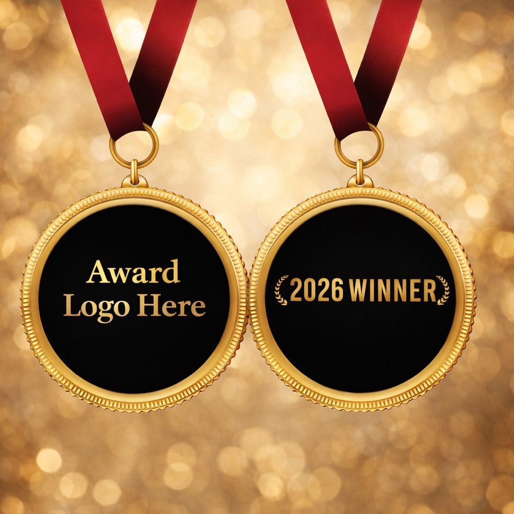Golden Tree Awards commemorative winner medal personalised for the honouree